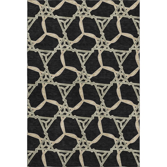 Dalyn Rugs Premium Machine Washable Mayfield AMF959 Black 5' x 7'6" Rug