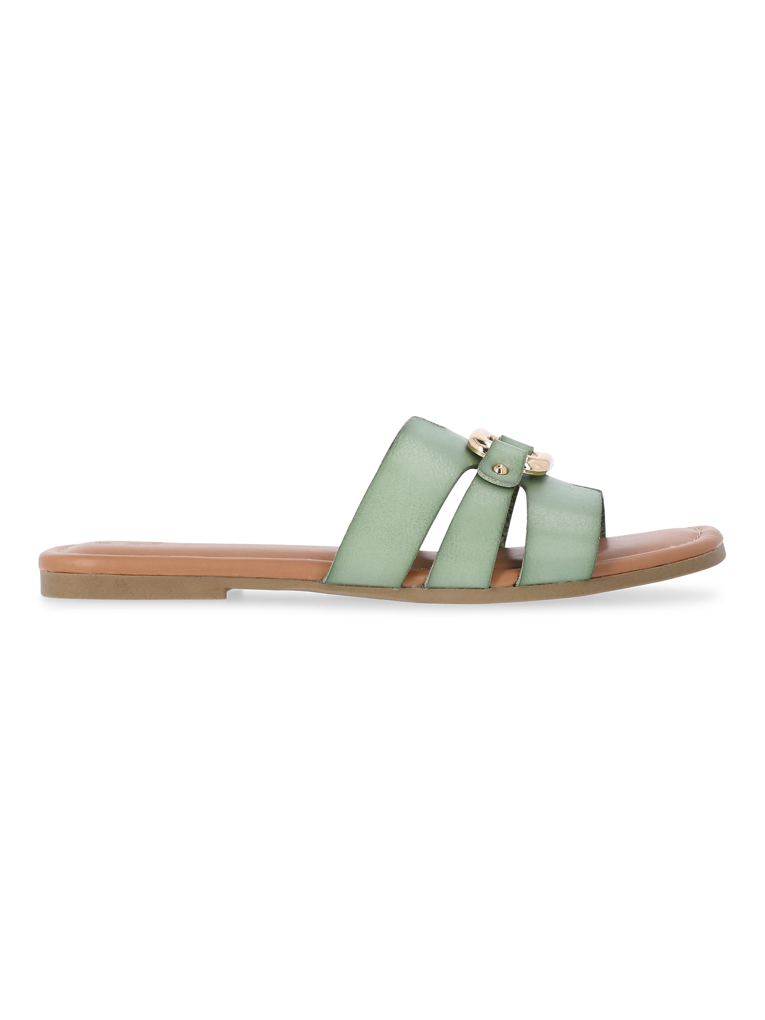 Time and Tru Women's Hardware Slide Sandals