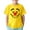 Yellow, variant on Toddler Girls T-Shirts Summer Clown Smiley Face Printinground Neck Short Sleeve Multicolor Tee Children Girls Comfort Style Athleisure Playtime And Outdoor T-Shirts，8 -10 Years