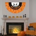 thumbnail image 6 of Fridja 1.5 x 3 Feet Halloween Pleated Fan Flag Thanksgiving Bunting Flag Halloween Yard Hanging Bunting Flag with Metal Grommet for Holiday Half Fan Banner Hanging, 6 of 7