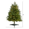 thumbnail image 3 of Nearly Natural Clear Prelit LED Green Decorated Fir Christmas Tree, 3', 3 of 7