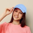 thumbnail image 5 of DALIX Womens Hat Lightweight 100% Cotton Cap in Light Blue, 5 of 6