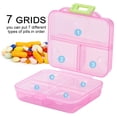 thumbnail image 4 of Pill Box, Weekly Pill Organizer 7 Day Pill Box With 7 Grids Portable Medicine Tablet Box Organizer, Used As Jewelry Box And Candy Box, 4 of 8