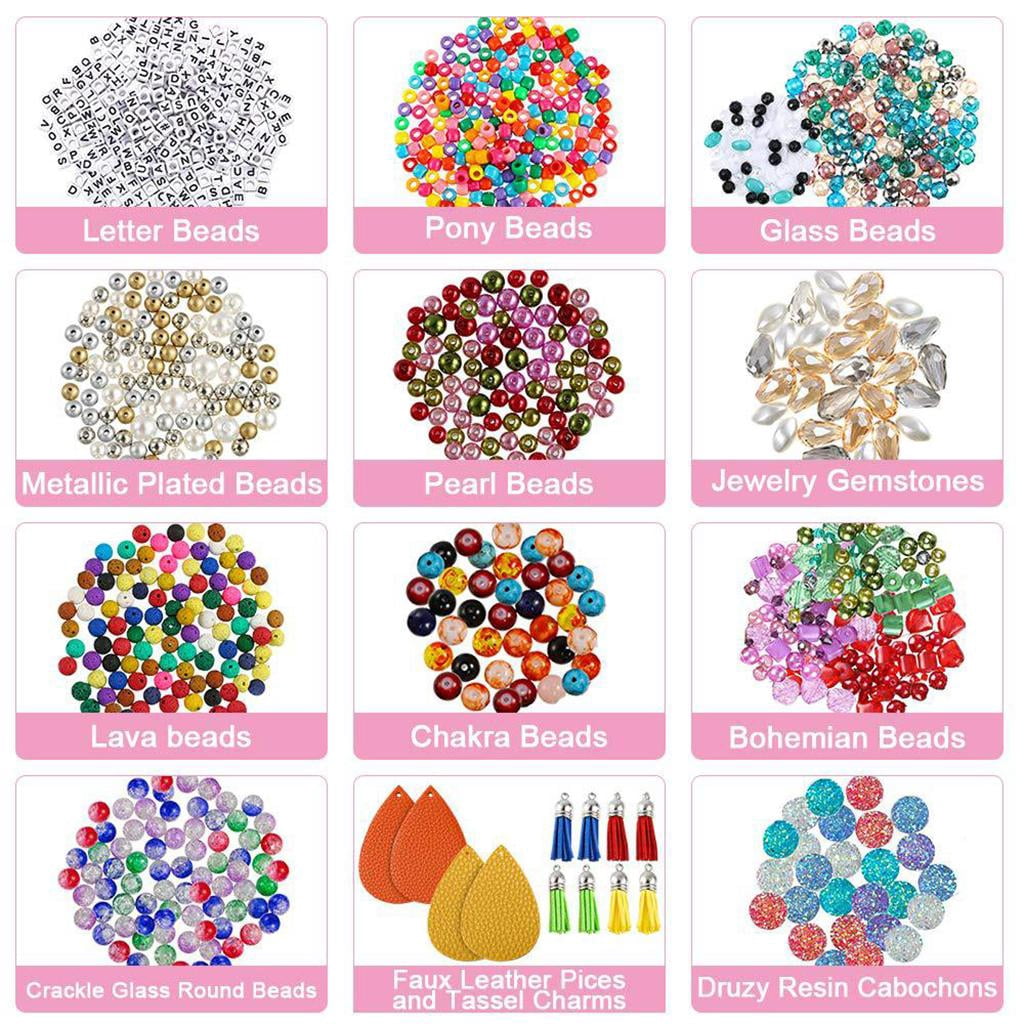 FVDPWYE Jewelry Making Combination Set Alphabet Loose Beads Tweezer DIY Wire Variety for