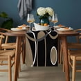 thumbnail image 2 of Black Brown Table Runner - 70 Inch Long, Kitchen Dining Table Runner Dresser Scarves, White Circle Modern Minimalist Geometric Farmhouse Decor for Coffee Tables Wedding Party Banquet, 2 of 8