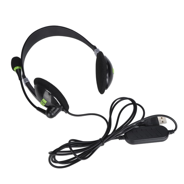 Wired Headset, Directly Connect Stereo Adjustable Rotatable USB Wired Headset with Microphone for Office 3.5mm,USB