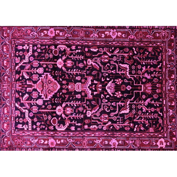 Ahgly Company Indoor Rectangle Persian Pink Traditional Area Rugs, 5' x 8'