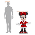 thumbnail image 3 of Disney 4 ft. Animated Holiday Santa Minnie Mouse Indoor Christmas Decoration, 3 of 6