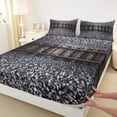 thumbnail image 3 of Erosebridal Train Fitted Sheet, Railroad Queen Bedding, Gravel Track 3-Piece 1 Fitted Sheet and 2 Pillowcases, 3 of 6