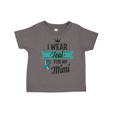 

Inktastic I Wear Teal for My Mimi with Teal Ribbon Gift Toddler Boy or Toddler Girl T-Shirt