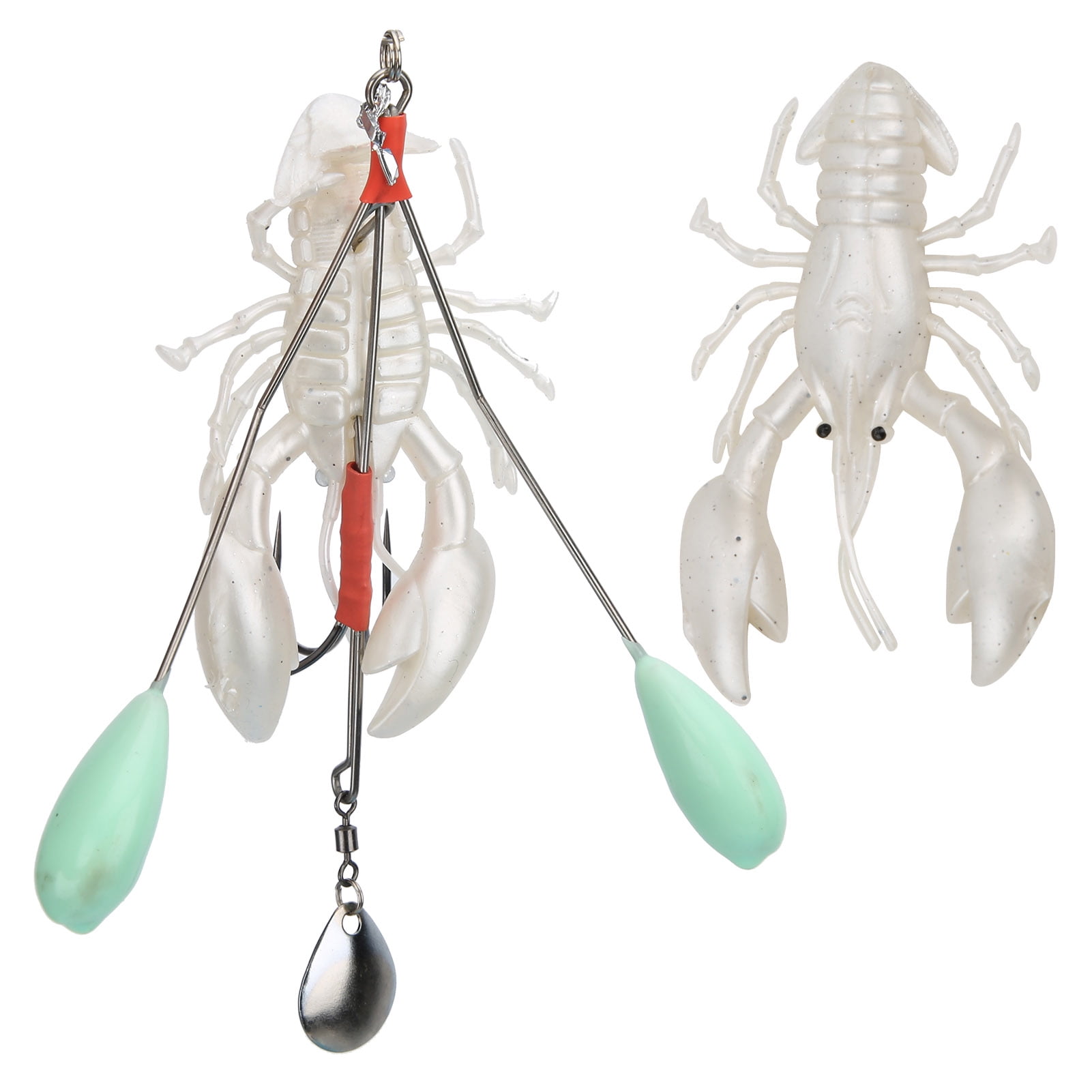 NFTIGB Lifelike Artificial Crayfish Shape Deep Sea Fishing Lure Bait with Realistic Action for Saltwater and Freshwater Angling 80g / 2.8oz Silver 16cm / 6.3 inches Length 1 Count Pack