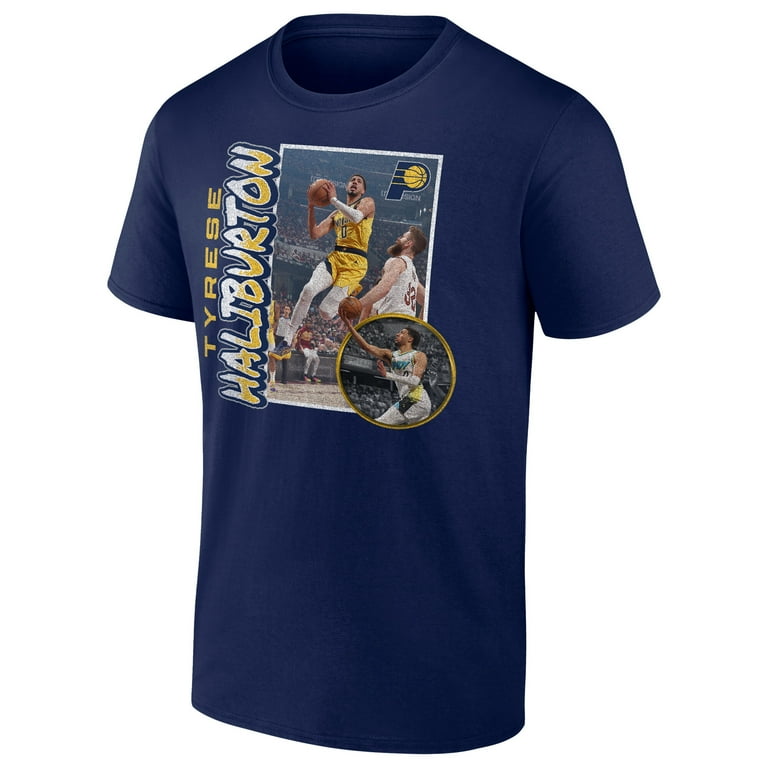 Men's Tyrese Haliburton Navy Indiana Pacers '90s Player Graphic T