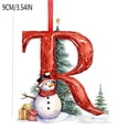 thumbnail image 2 of QISIWOLE 26 Letter Flat Snowman Christmas Ornaments, 3.5in Cute Flat Christmas Tree Letter Decoration, Personalized Hanging Pendant for Indoor DIY Hanging Xmas Ornament-R (1 PCS), 2 of 2