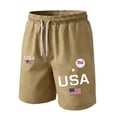 thumbnail image 2 of Evdexr 250 Anniversary Usa Short for Men 1776 2026 Shorts Patriotic Drawstring Stars and Stripes Print Shorts 4th Of July Casual Baggy Board Short Pants Khaki 5XL, 2 of 4