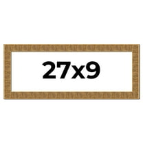 27x9 Frame Black and Gold Distressed Solid Wood Sonoma Picture Frame | 1.625 Inch Moulding Width |