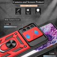 thumbnail image 3 of Compatible with Samsung Galaxy S20 Plus Case,Samsung S20 Plus Case with HD Screen Protector with Slide Camera Cover, 360°Rotation Ring Kickstand [Military Grade] Case for Galaxy S20+ Plus,Red, 3 of 15