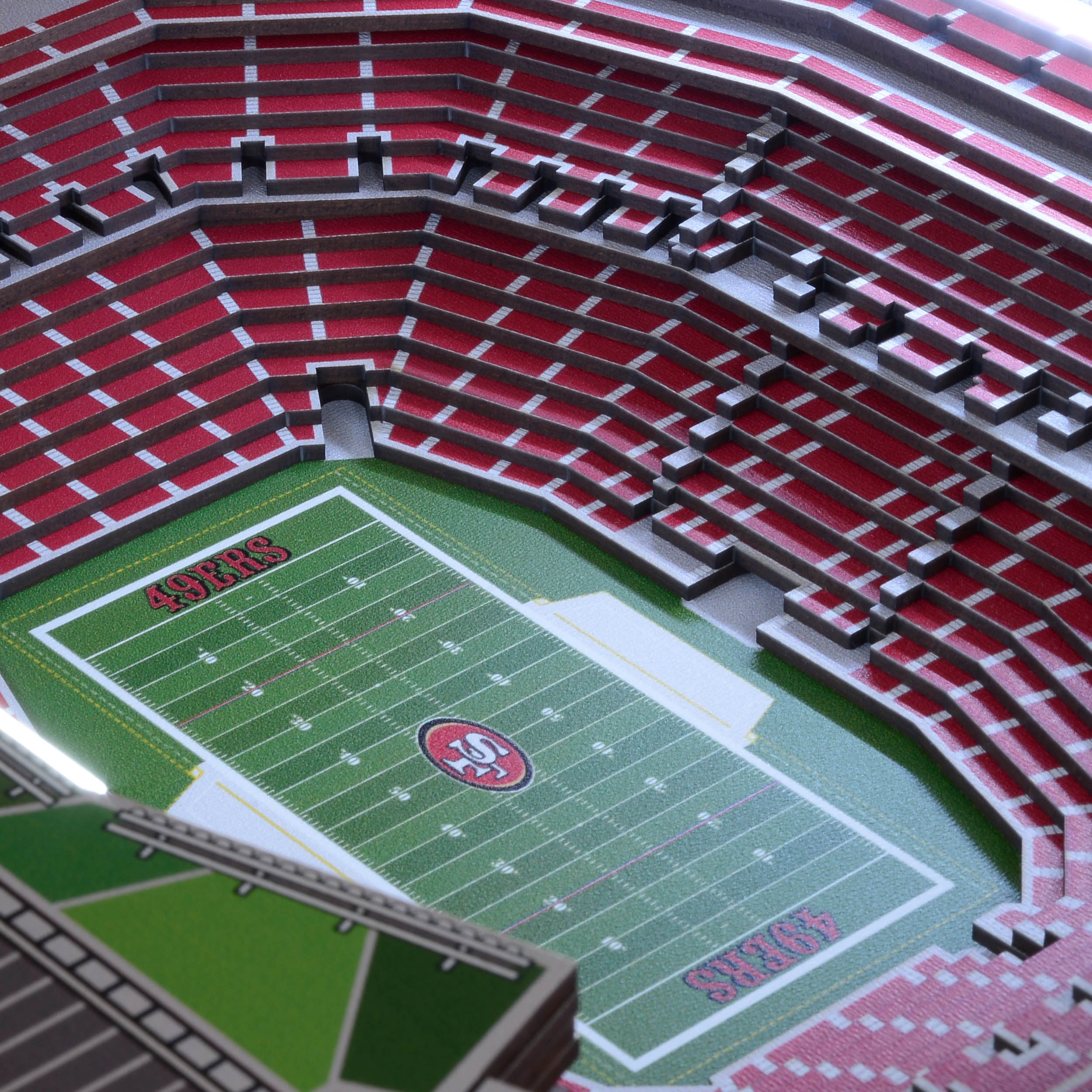San Francisco 49ers 25-Layer StadiumViews Lighted End Table