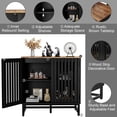 thumbnail image 5 of Sideboard Cabinet, Small Buffet With Storage, Accent Cabinet With 2 Doors and Adjustable Shelf, Wooden Credenza for Living Room, Kitchen, Black, 5 of 7