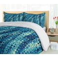thumbnail image 5 of Ambesonne Fractal Duvet Cover Sets, Mosaic Geometric Style, 2-Queen, Petrol Blue, 5 of 7
