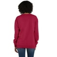 thumbnail image 3 of Hanes Unisex Garment Dyed Fleece Sweatshirt Crimson Fall S, 3 of 8