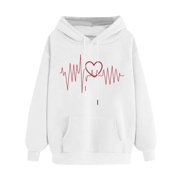 Fuera Del Hombro Manga Larga Tops para las Mujeres Impreso Sudadera con Capucha Cuello Redondo Sudadera Casual, Invierno Cálido Top para el Club de Trabajo Y el Uso Diario