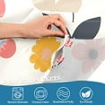 thumbnail image 3 of Yayeee Kitchen Curtains Tier Pair Light Filtering 27"x36" Rod Pocket Short Cafe Window Panel, Beige Retro Flower, 3 of 7
