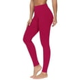 thumbnail image 2 of Feancey Womens Tummy Control Workout Leggings Stretchy Slim Fit Sports Yoga Pants High Waisted Casual Athletic Pants Buttery Soft Tights Limited Time Sales Hot Pink S, 2 of 5