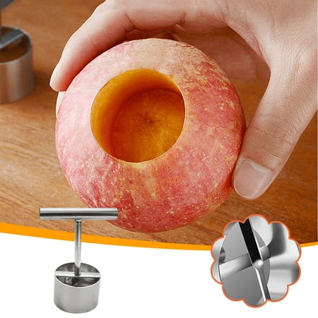 

Apple corer Tool 304 Stainless Steel Fruit Corer Pear Core Puller Fruit Corer Puncher Multifunction Apple Pear Core Separator Kitchen Tool Fruit Corer Set for Apples Pears Pineapple Clearance