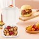 thumbnail image 3 of Fiambreras, cajas bento desechables de pulpa, 50 unidades, cajas bento para pasteles y hamburguesas con tapa, recipientes para alimentos, cajas desechables de pulpa para hamburguesas., 3 of 5