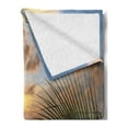 thumbnail image 2 of Ocean Soft Flannel Fleece Blanket, Mediterranean Horizon Seascape from Wooden Terrace Balcony Fences Holiday Life Photo, Cozy Plush for Indoor and Outdoor Use, 60" x 80", Multicolor, by Ambesonne, 2 of 5