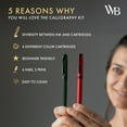 thumbnail image 5 of Wordsworth and Black Calligraphy Pen Set-Green-Includes 2 Calligraphy Pens,18 ML Ink Bottle,60 Ink Cartridges,Ink Refill Converter,1 Medium and 4 Broad Nibs,Brush Pen-Calligraphy Kit for Beginners, 5 of 10