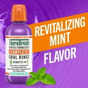 TheraBreath Complete Mouthwash, 6-in-1 Benefits, Alcohol-Free, Revitalizing Mint