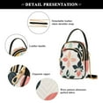 thumbnail image 4 of FORMRS Crossbody Bag for Women Quilted Travel Shoulder Cell Phone Purse with Chain Strap Handbag, Black Retro Flower, 4 of 7