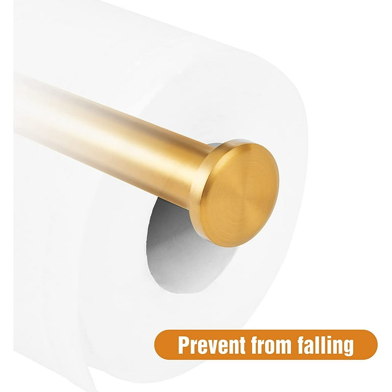 Gold Toilet Paper Holder Adhesive, Stainless Steel Self Adhesive Toilet  Paper Roll Holder for Bathroom