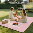 thumbnail image 4 of Hello Winter Outdoor Rug for Patio/Deck/Porch, Non-Slip Large Area Rug 4 x 6 Ft, Pink Merry Christmas Holiday Indoor Outdoor Rugs Washable Area Rugs, Reversible Camping Rug Carpet Runner, 4 of 8