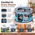 thumbnail image 4 of Portable Pet Playpen, Foldable Breathable Oxford Cloth Pet Tent, for Small dog Cats Rabbits, Indoor Outdoor Travel Camping Use, 4 of 7