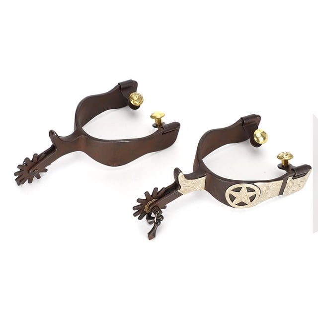 Espuelas para botas de caballo, espuelas de caballo elegantes de acero con bajo contenido de carbono Espuelas de vaquero meticulosamente diseñadas