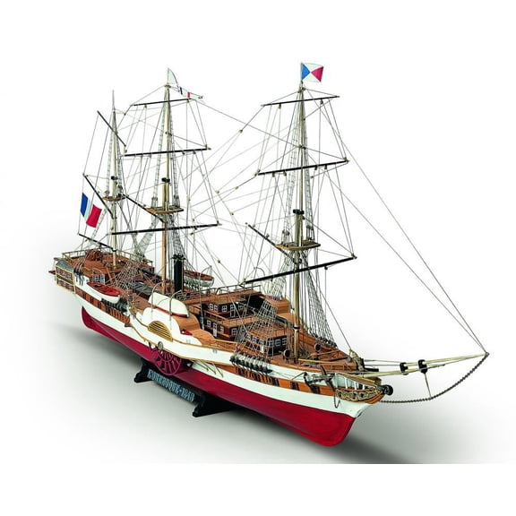 Mamoli MV23 LORENOQUE French steam and sail paddle wheeler 1/100 Length: 835 mm, Height:455mm