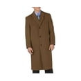 thumbnail image 1 of Mens Long Wool Winter Knee Length Coat Single Breasted Classic Dress Overcoat, 1 of 1