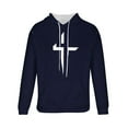 thumbnail image 5 of Qulqfy Graphic Men's Hoodies Christian Pullover Blue Fall Hooded Casual Long Sleeve Sweatshirts Men Sweatshirts XL, 5 of 5