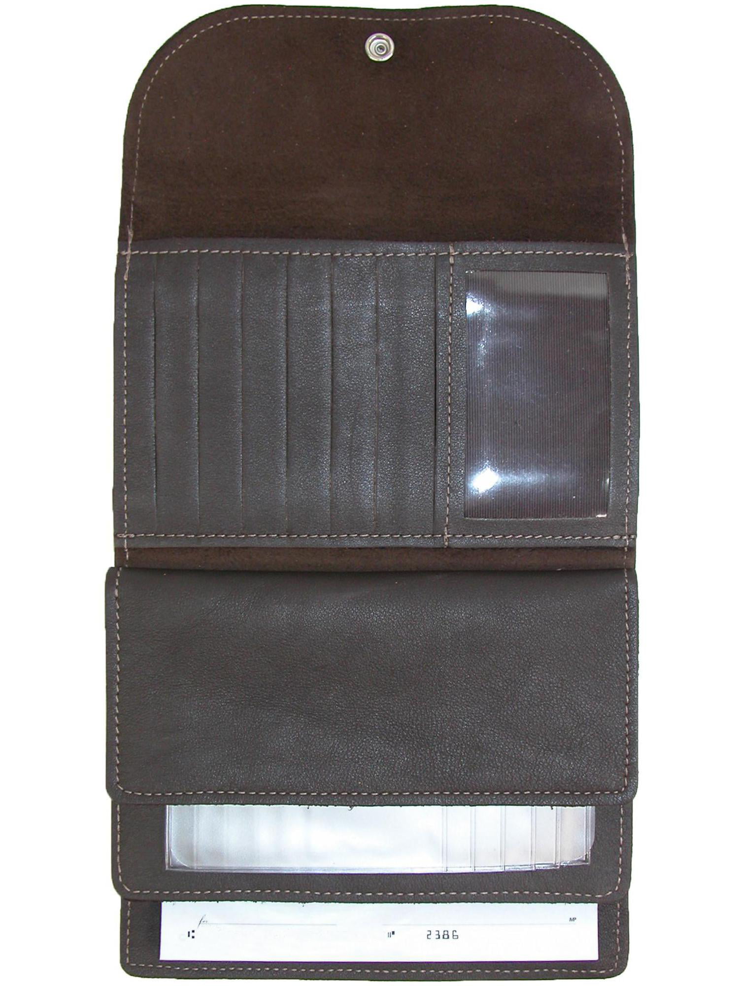 CTM - Leather Deluxe Top Stub Checkbook Wallet - 0