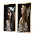 thumbnail image 3 of Designart « Renaissance Angel Celebration of Innocence IV » Femme à la Mode Ensemble d'Art Mural Encadré de 2 - Ensemble d'Art Mural Encadré Glam Blanc de 2, 3 of 6