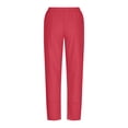 thumbnail image 4 of Juslio Women Pants Elastic Waist with Pockets Linen,High Waist Casual Linen Pants M, 4 of 9