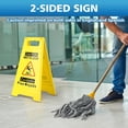 thumbnail image 5 of 6-Pack Caution Wet Floor Sign,17.5" Height,Bright Yellow Double-Sided Folding A-Shaped Frame Design, Bilingual Caution Message, 5 of 7