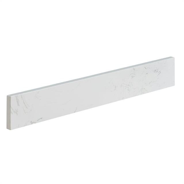 Fondis 30 in.W Engineered Stone Vanity Backsplash in Aosta White