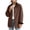 Coffee, variant on Bexdxz Barn Jackets for Women, Contrast Corduroy Collar Button Down Coat, Relaxed Fit Mid‑Length Long Sleeve Outerwear with Pockets, Casual Fall Daily Workwear for Women Green L