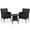 Mix Brown&Blue, variant on Costway 3 Piece Patio Furniture Set, Hand-Woven PE Wicker Conversation Set with Armchairs Mix Brown&Black