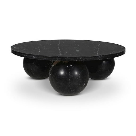 Meridian Furniture Spherical Black Marble Coffee Table