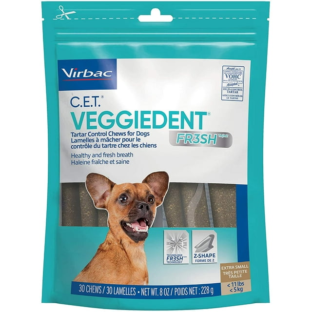 Masticables para Perro Extra Chico Hecho de Plantas Aliento Fresco con 30 Unidades Virbac ALP-451241