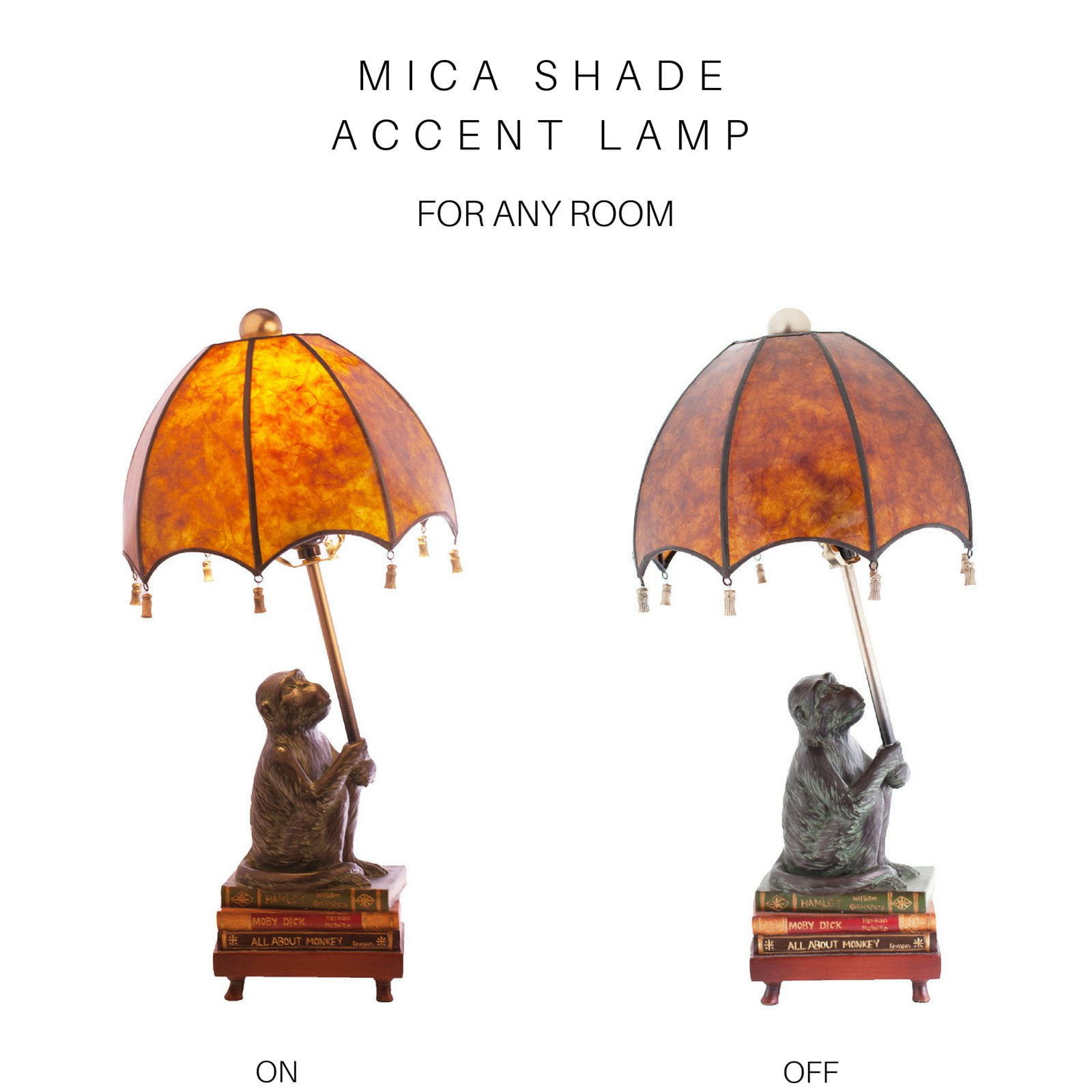 River Of Goods Stained Glass Intellectual Monkey Table Lamp